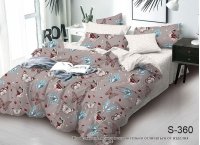 Постельное белье сатин люкс TAG - S360, полуторный